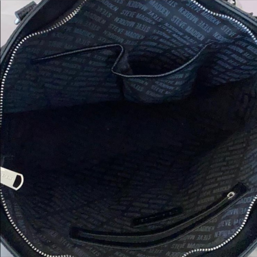 STEVE MADDEN TOTE SHOULDER HANDBAG WORK BAG BLACK - Picture 8 of 10